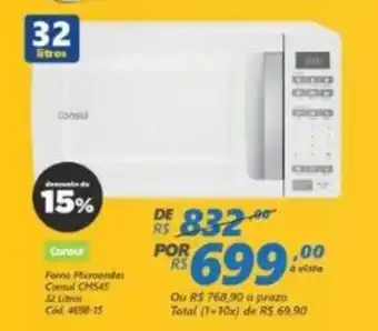 Lojas Becker Forno Microondas Consul 32 Litros oferta