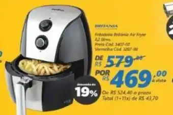 Lojas Becker Fritadeira Britania Air Fryer 32L oferta