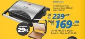 Lojas Becker Grill Britania Press Supreme Gold oferta