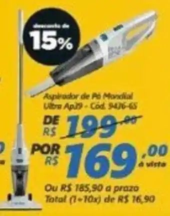 Lojas Becker Aspirador de po Mondial Ultra AP39 oferta