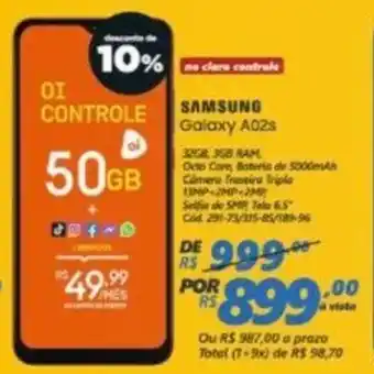 Lojas Becker Samsung Galaxy A02s oferta