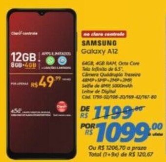 Lojas Becker Samsung Galaxy A12 oferta