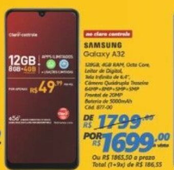 Lojas Becker Samsung Galaxy A32 oferta