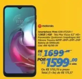 Lojas Becker Smartphone Moto G30 128GB oferta