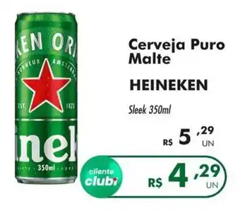 Irani Supermercados Cerveja Puro Malte HEINEKEN Sleek oferta