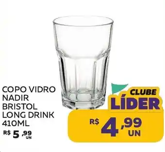 Lider Atacadista Copo vidro nadir bristol long drink oferta