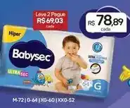 Drogal Babysec - fralda ultrasec hiper oferta