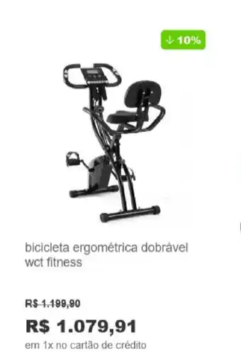 Bicicleta ergometrica dobravel wct fitness