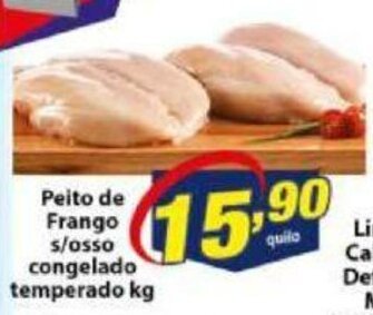 Vencedor Atacadista Peito de Frango s/osso congelado temperado 1kg oferta