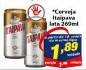 Vencedor Atacadista Cerveja Itaipava lata 269ml oferta