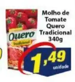 Vencedor Atacadista Molho de Tomate Quero tradicional 340g oferta
