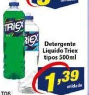 Vencedor Atacadista Detergente Liquido Triex tipos 500ml oferta