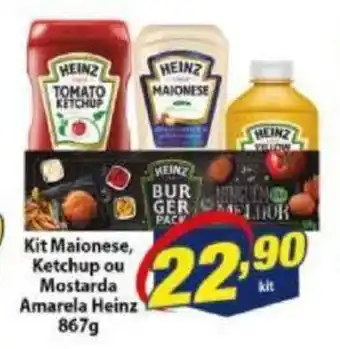 Vencedor Atacadista Kit Maionese, Ketchup ou Mostarda Amarela Heinz 867g oferta