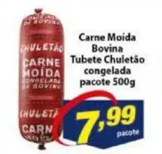 Vencedor Atacadista Carne Moida Bovina Tubete Chuletao congelada pacote 500g oferta
