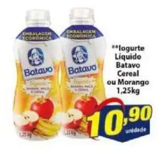 Vencedor Atacadista Iogurte Liquido Batavo Cereal ou Morango 1.25kg oferta