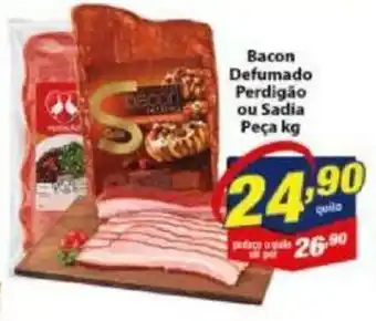 Vencedor Atacadista Bacon Defumado Perdigao ou Sadia peca 1kg oferta