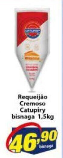Vencedor Atacadista Requeijao Cremoso Catupiry Bisnaga 1,5kg oferta