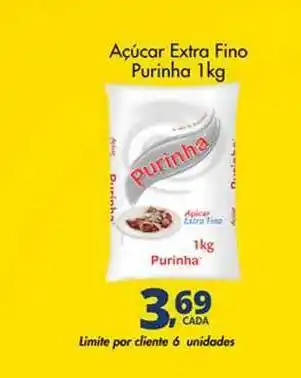 Delta Supermercados Açúcar Extra Fino Purinha 1kg oferta
