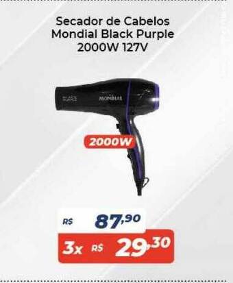Atakarejo Secador De Cabelos Mondial Black Purple 2000w 127v oferta
