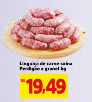 Mercado Extra Linguica de carne Suina Perdigao a granel 1kg oferta