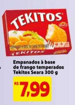 Mercado Extra Empanados a base de frango temperados Tekitos Seara 300g oferta