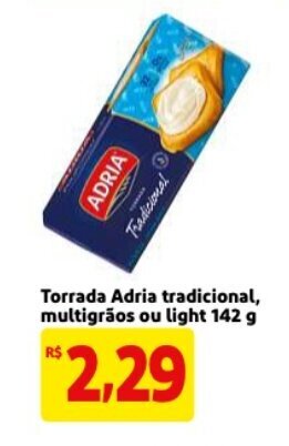 Torrada Adria Tradicional, multigraos ou lght 142g