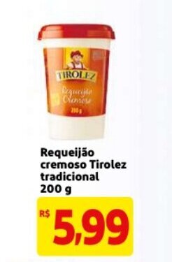 Mercado Extra Requeijao Cremoso Tirolez Tradicional 200g oferta
