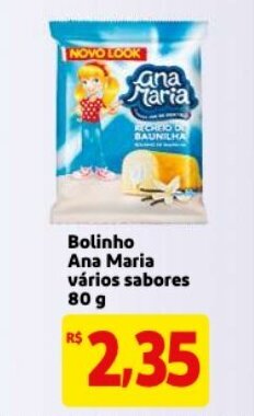 Bolinho Ana Maria Varios Sabores 80g