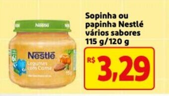 Mercado Extra Sopinha ou papinha Nestle varios sabores 115g/120g oferta