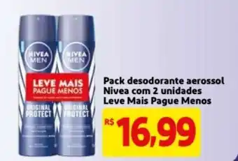 Mercado Extra Pack Desodorante aerossol Nivea com 2 unidades leve Mais pague menos oferta