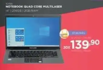Benoit Notebook Quad Core Multilaser 14" 256GB oferta