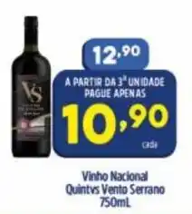 Arena Atacado Vinho Nacional Quintus Vento Serrano 750ml oferta