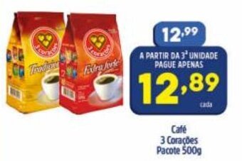 Arena Atacado Cafe 3 Coracoes pacote 500g oferta