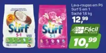 Arena Atacado Lava-roupas em po Surf 5 em 1 Sache 16kg oferta