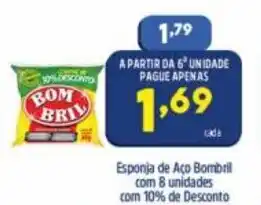 Arena Atacado Esponja de Aco Bombril com 8 unidades com 10% de Desconto oferta