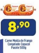 Arena Atacado Carne Moida de Frango Congelado Copacol pacote 500g oferta