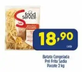 Arena Atacado Batata Congelada Pre Frita Sadia pacote 2kg oferta