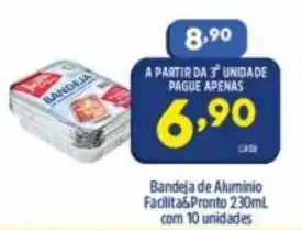 Arena Atacado Bandeja de Aluminio Facilita & Pronto 230ml com 10 unidades oferta