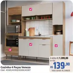 Deltasul Cozinha 4 Peças Veneza oferta