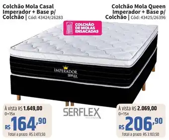 Deltasul Colchão Mola Casal Imperador + Base p/ Colchão oferta