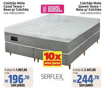 Deltasul Colchão Mola Casal Teseu + Base p/ Colchão oferta