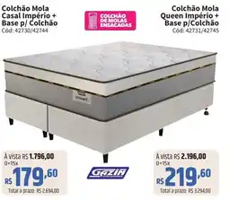 Deltasul Colchão Mola Casal Império + Base p/ Colchão oferta