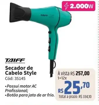 Deltasul TAIFF Secador de Cabelo Style oferta