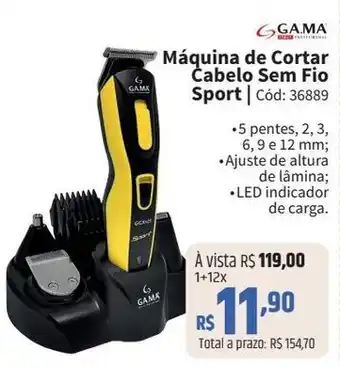 Deltasul GAMA Máquina de Cortar Cabelo Sem Fio Sport oferta