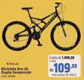 Deltasul COLLI Bicicleta Aro 26 Dupla Suspensão oferta