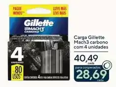 Drogarias Coop Gillette - carga mach3 carbono oferta