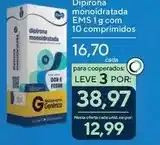 Drogarias Coop Ems - dipirona monoidratada com 10 comprimidos oferta