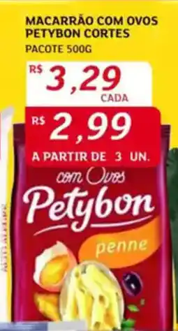 Assaí Atacadista Macarrão com ovos petybon cortes pacote oferta