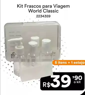 Multicoisas Kit Frascos para Viagem World Classic oferta