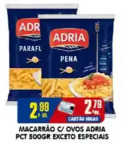 Higa's Supermercado Macarrão c/ovos adria pct 500gr exceto especiais oferta